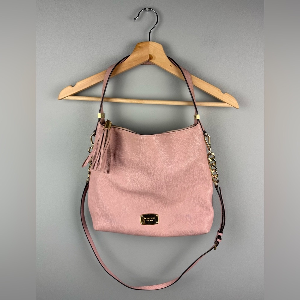 Michael Kors Blush Pink Shoulder Bag with Gold Accents